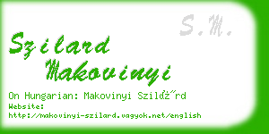 szilard makovinyi business card